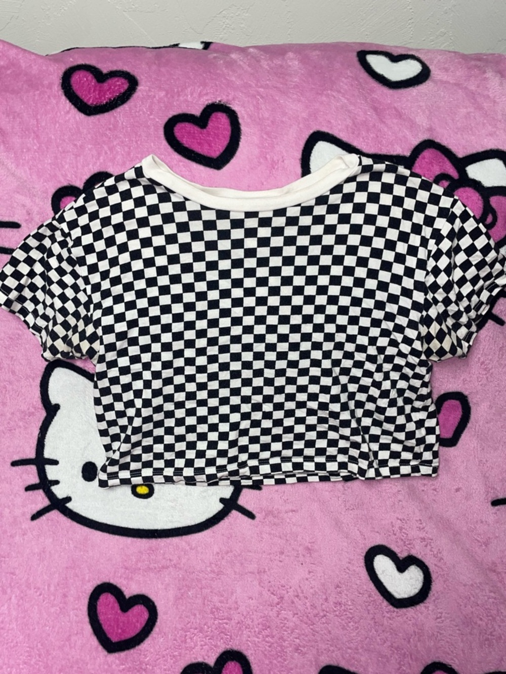 Checkerboard crop top